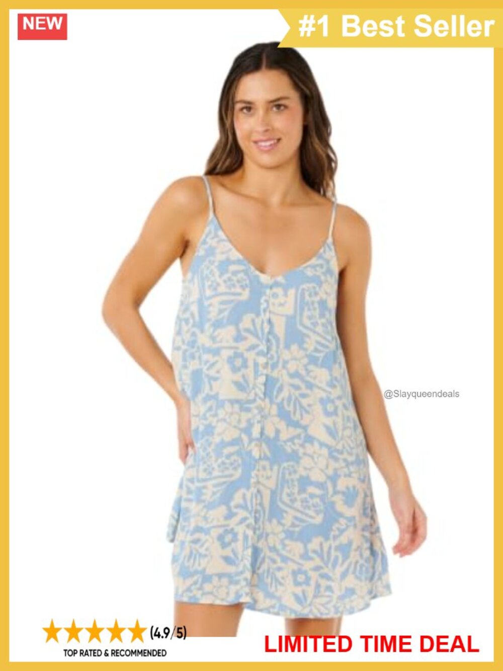 Rip Curl EcoVero Viscose Crinkle Cover Up Dress Mini